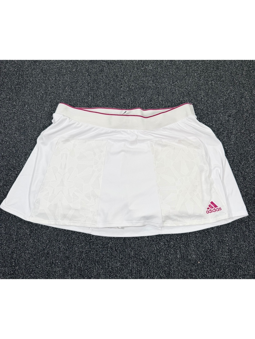 Adidas White Climalite Tennis Skort with Built-in Shorts, Size Large
